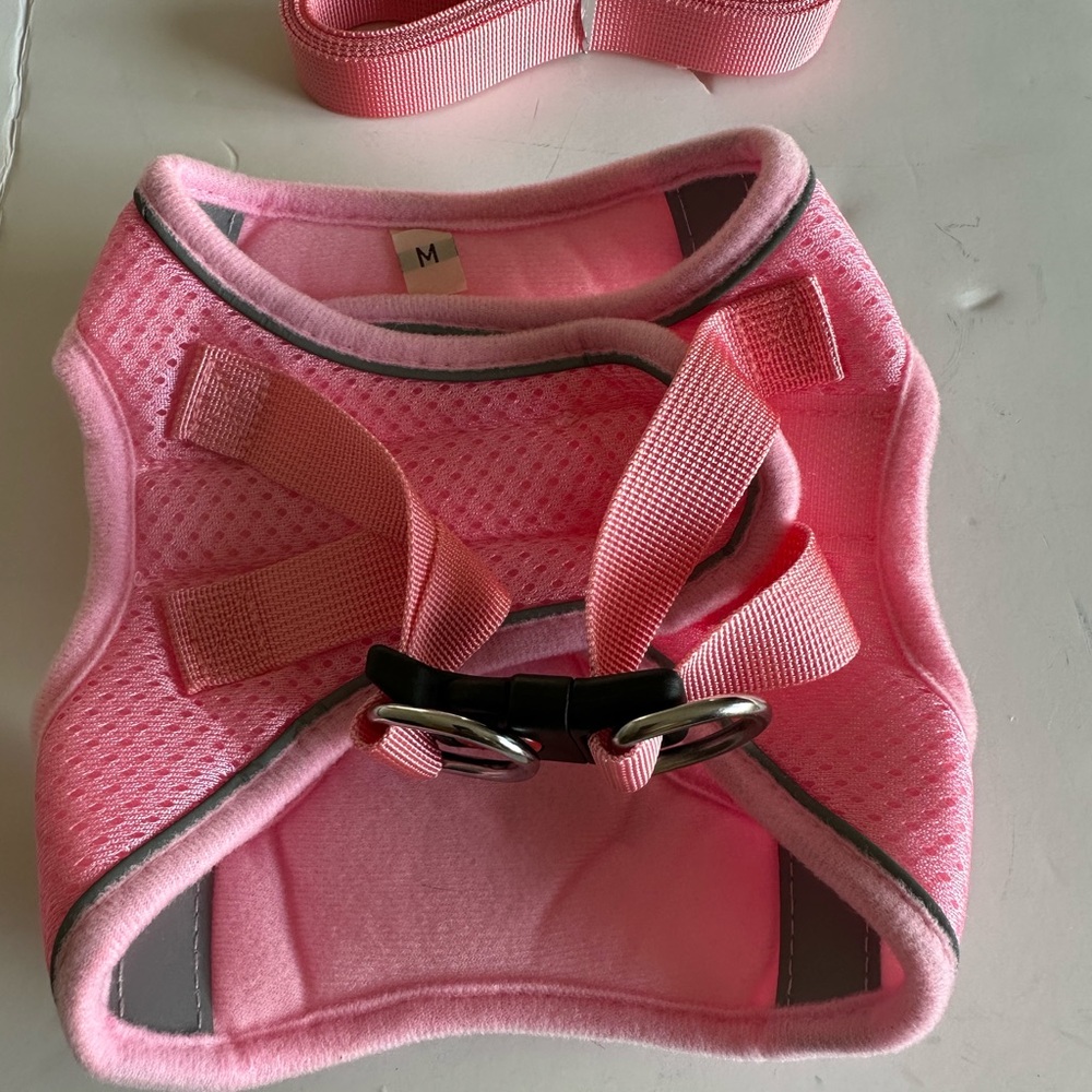 Dog Harness with Leash Set, No-Pull Step-in Reflective Pet Harness Size Medium